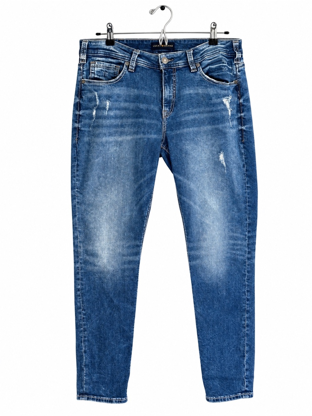 Silver Jeans Women’s Girlfriend Distressed Blue Jeans
